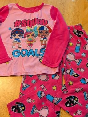 L.O.L. Surprise! Pink & Hot Pink Girls Pajama Set - #SQUAD GOALS